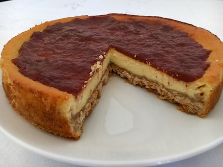Cheesecake “Ubriaco” with Cherries jelly in Passerina